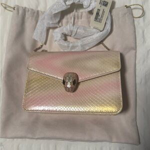 Bvlgari Bulgari Serpenti Forever Python Chain Shoulder Crossbody Bag